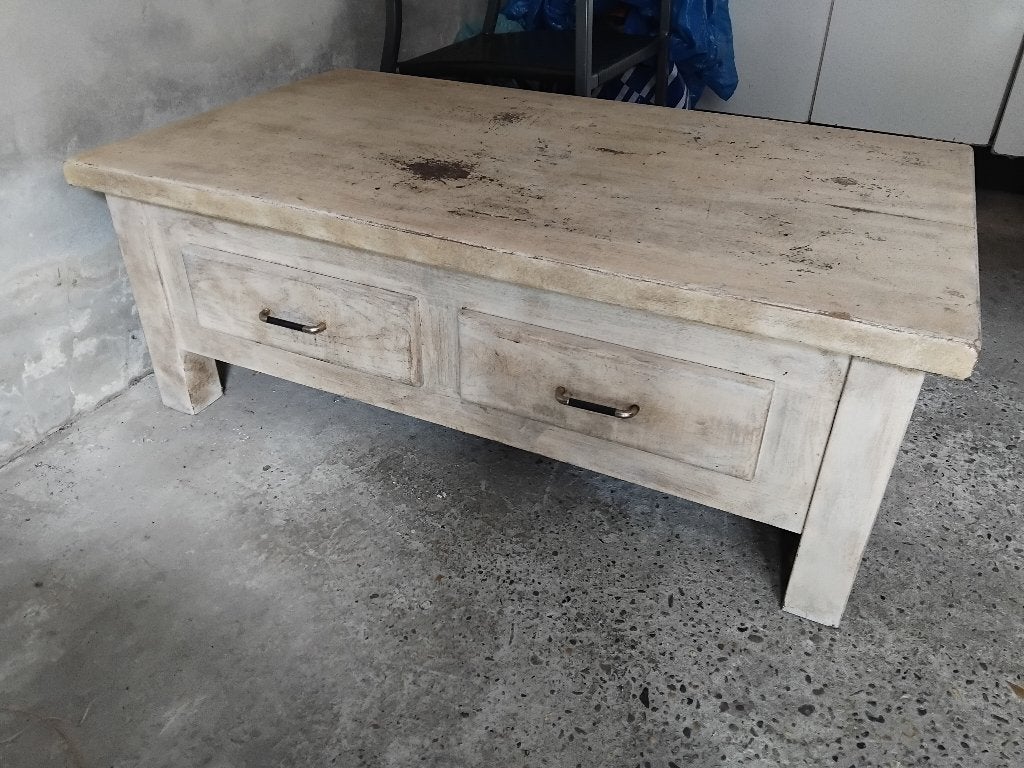 Salontafel opknappertje GRATIS, Ophalen, Gebruikt, 100 tot 150 cm, Eikenhout