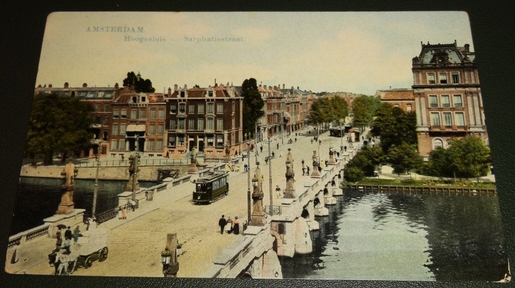 Amsterdam - Sarphatistraat - Hoge Sluis Amstel Hotel - KAm02, Verzamelen, Ansichtkaarten | Nederland, Verzenden, Voor 1920, Gelopen