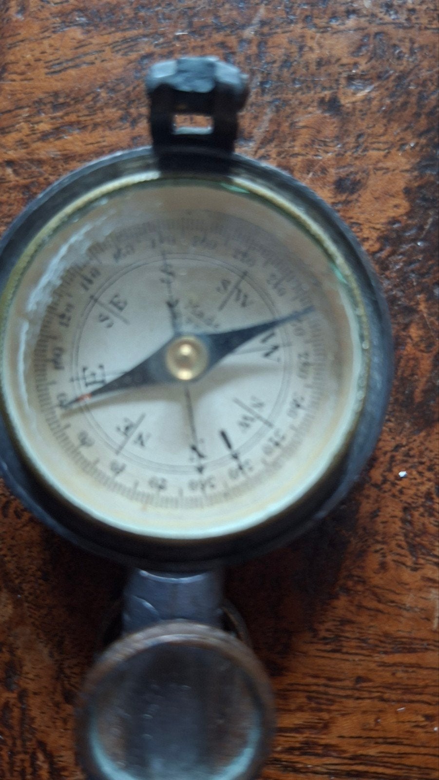 Antiek zakkompas met vergrootglas, Ophalen of Verzenden