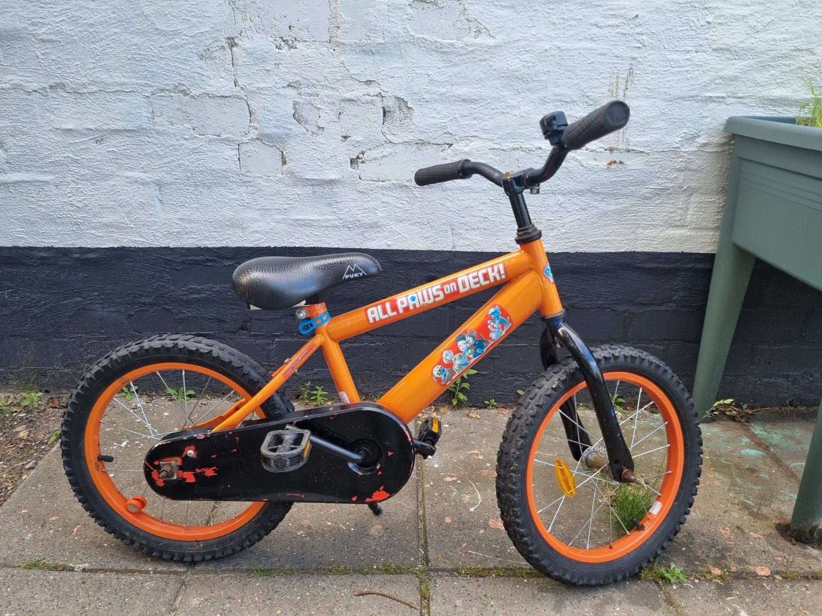 Paw Patrol Kinderfiets - Oranje - 16 inch (gebruikt), Ophalen, Gebruikt, Minder dan 16 inch