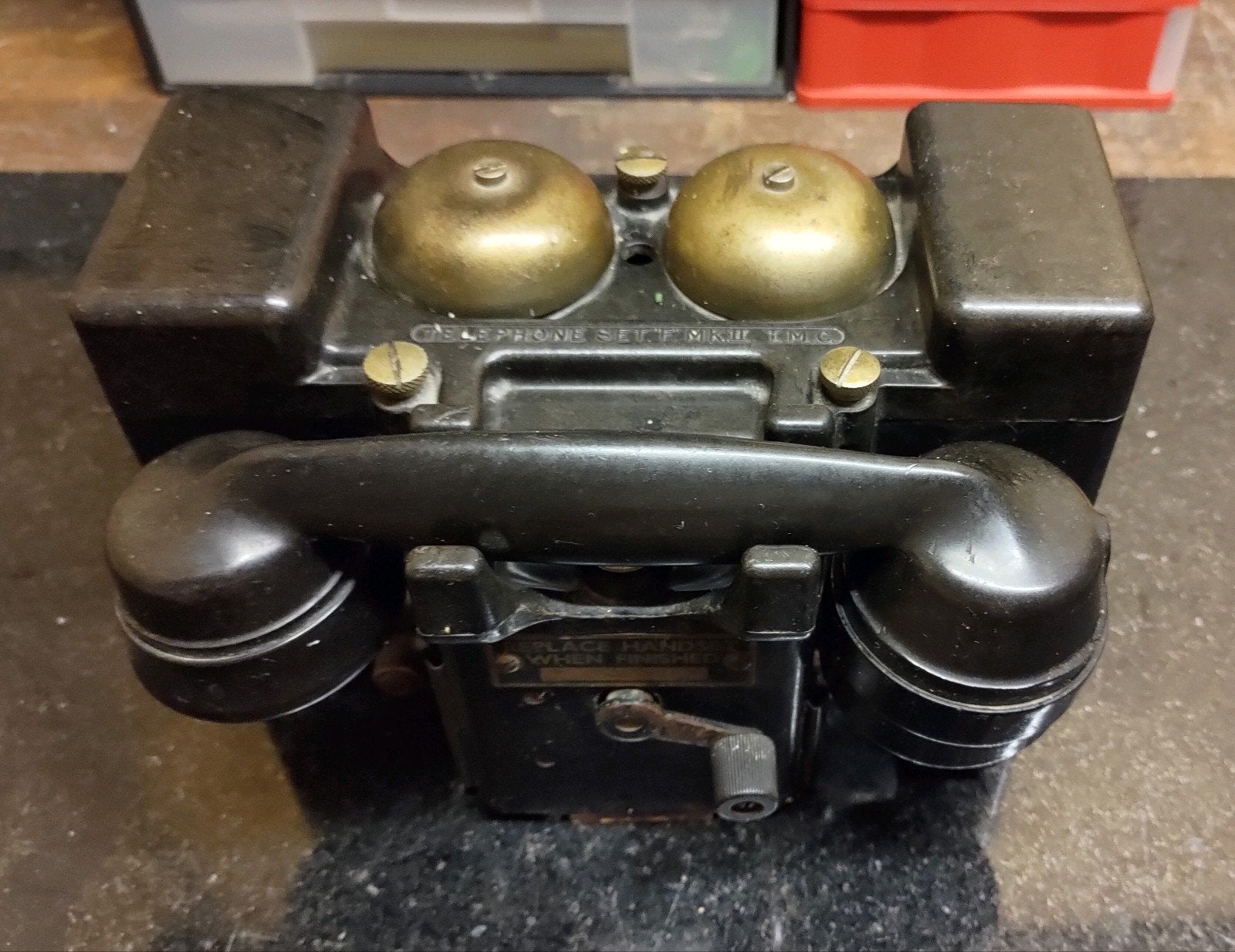 Vintage Militaire Veldtelefoon - Collectie Militaria, Verzamelen, Ophalen of Verzenden
