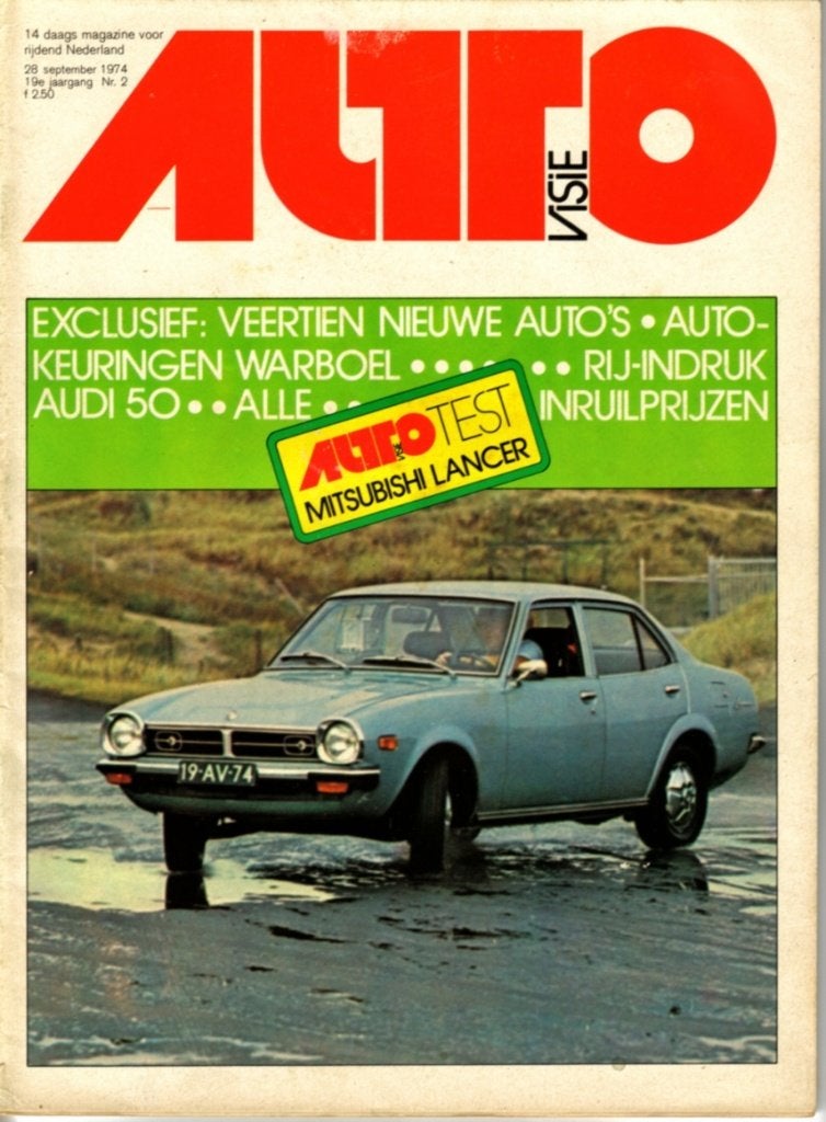 Autovisie test Mitsubishi Lancer September 1974, Ophalen of Verzenden, Gelezen, Mitsubishi