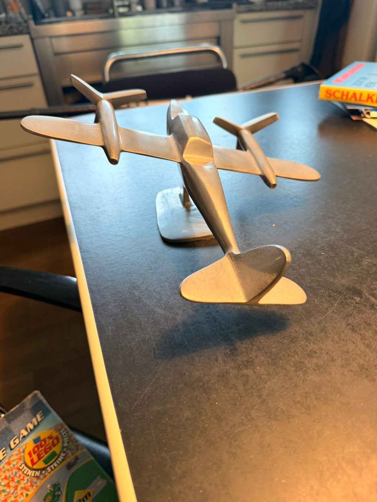 Aluminium vliegtuigmodel in art deco stijl, Ophalen of Verzenden