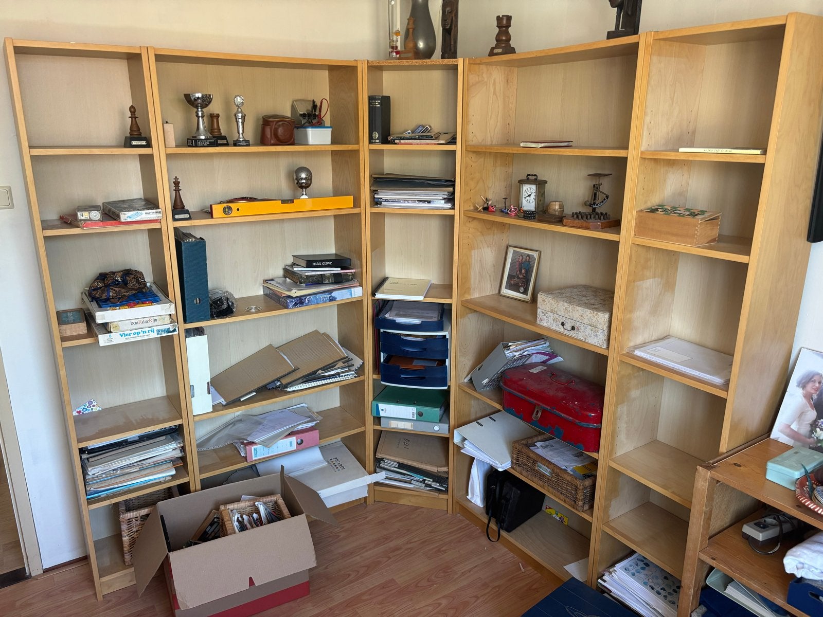 Ikea Billy (x5) boekenlast met diverse vakken, Ophalen, Met plank(en), Gebruikt, 200 cm of meer