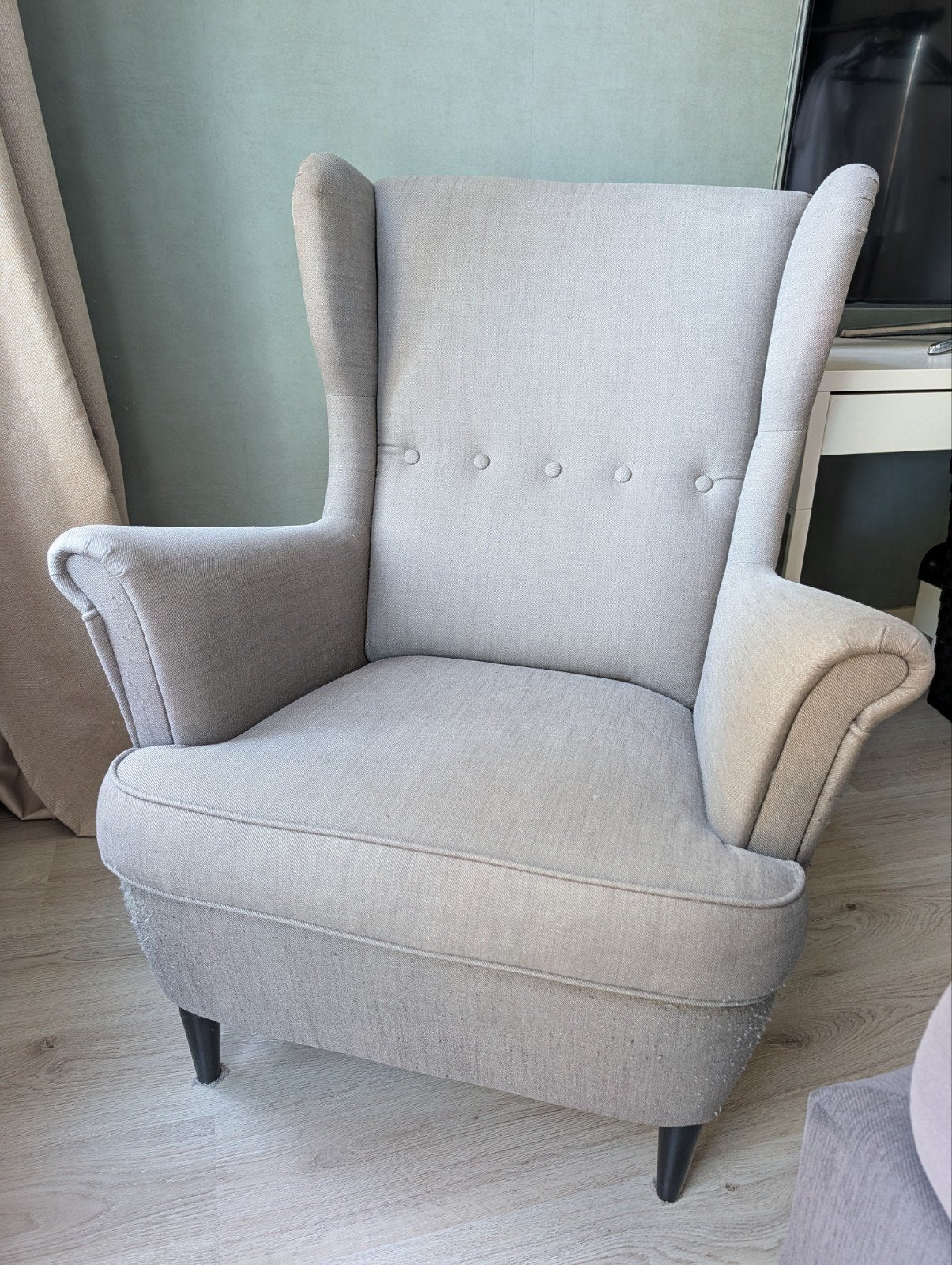 IKEA Strandmon fauteuil grijs - Gebruikt, Ophalen, Gebruikt, 75 tot 100 cm, 75 tot 100 cm