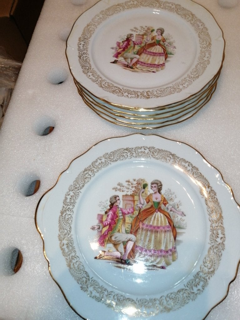 De Sologne porseleinen borden en een schaaltje, Antiek en Kunst, Ophalen of Verzenden