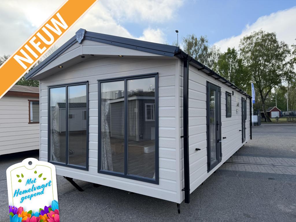 Nordtica Chalet 10 x 3.70 m Nieuw 2026 CV, Caravans en Kamperen, Stacaravans, Niet ingevuld, Niet ingevuld, Niet ingevuld