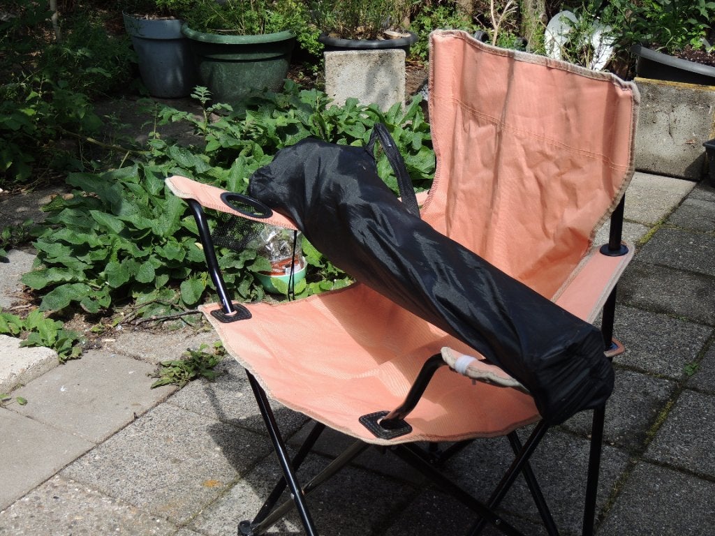 Twee opvouwbare Vissers stoelen, Ophalen, Zo goed als nieuw, Overige materialen, Inklapbaar
