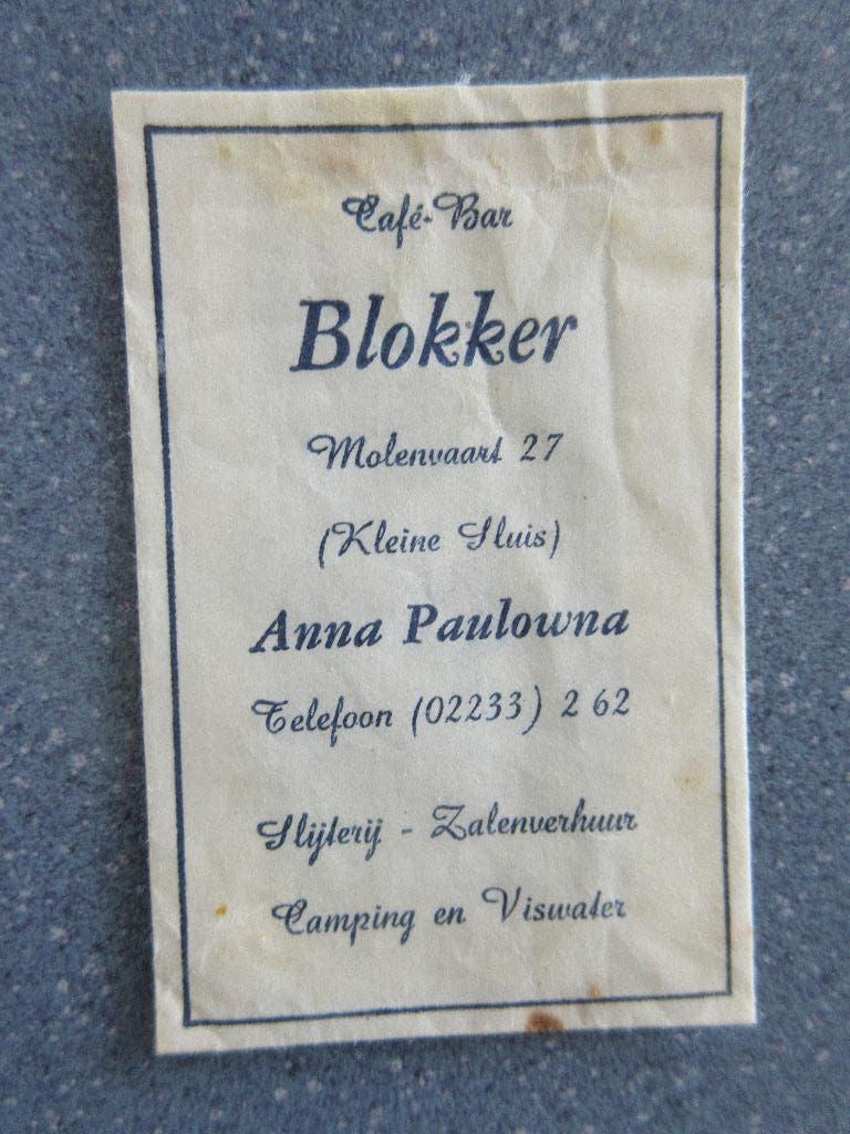 Anna Paulowna, café-bar Blokker, Verzenden, Nederland