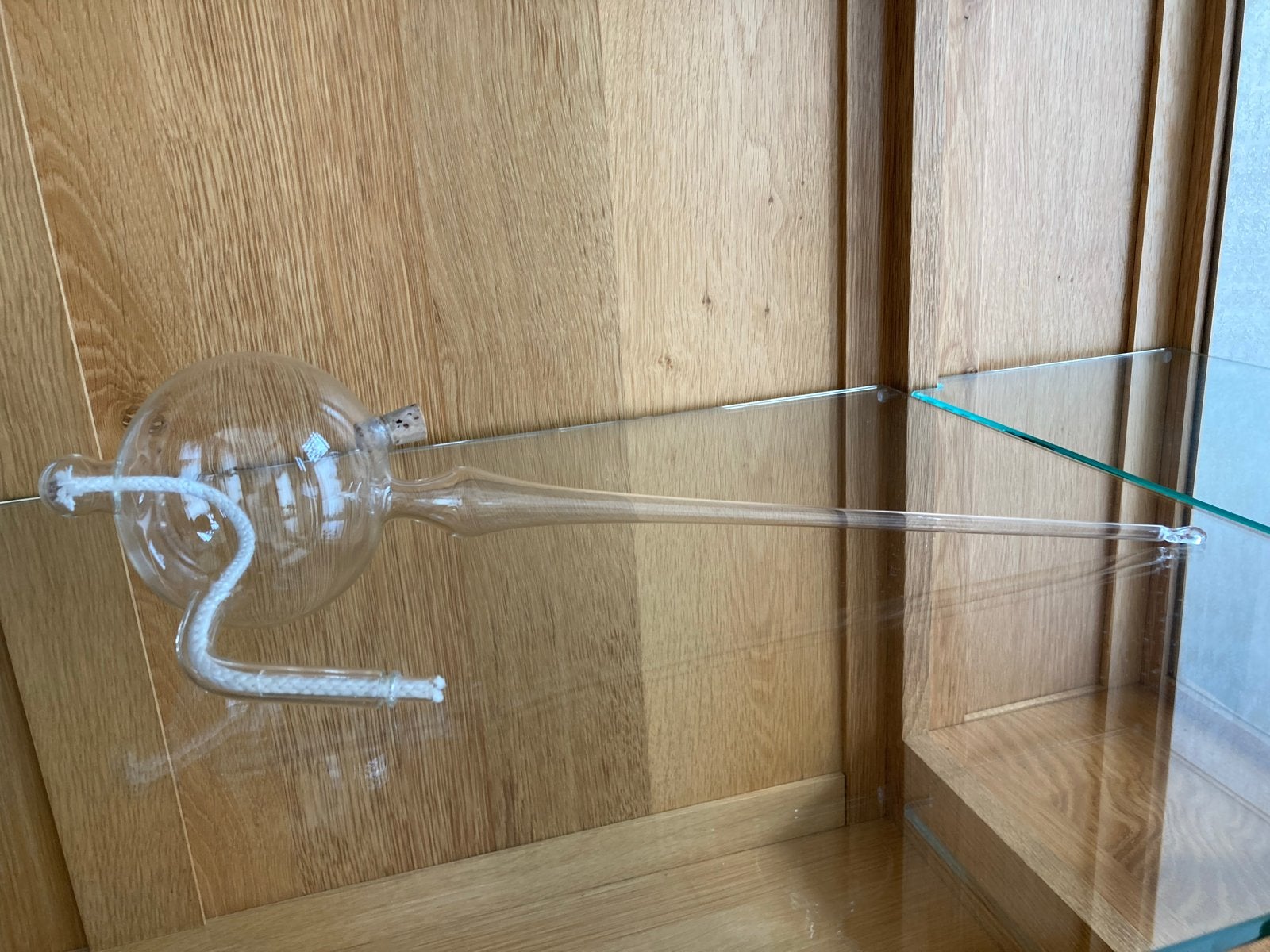 Nieuwe mondgeblazen glazen hang-kandelaar voor lampolie, Ophalen of Verzenden, Nieuw, Glas, Kandelaar