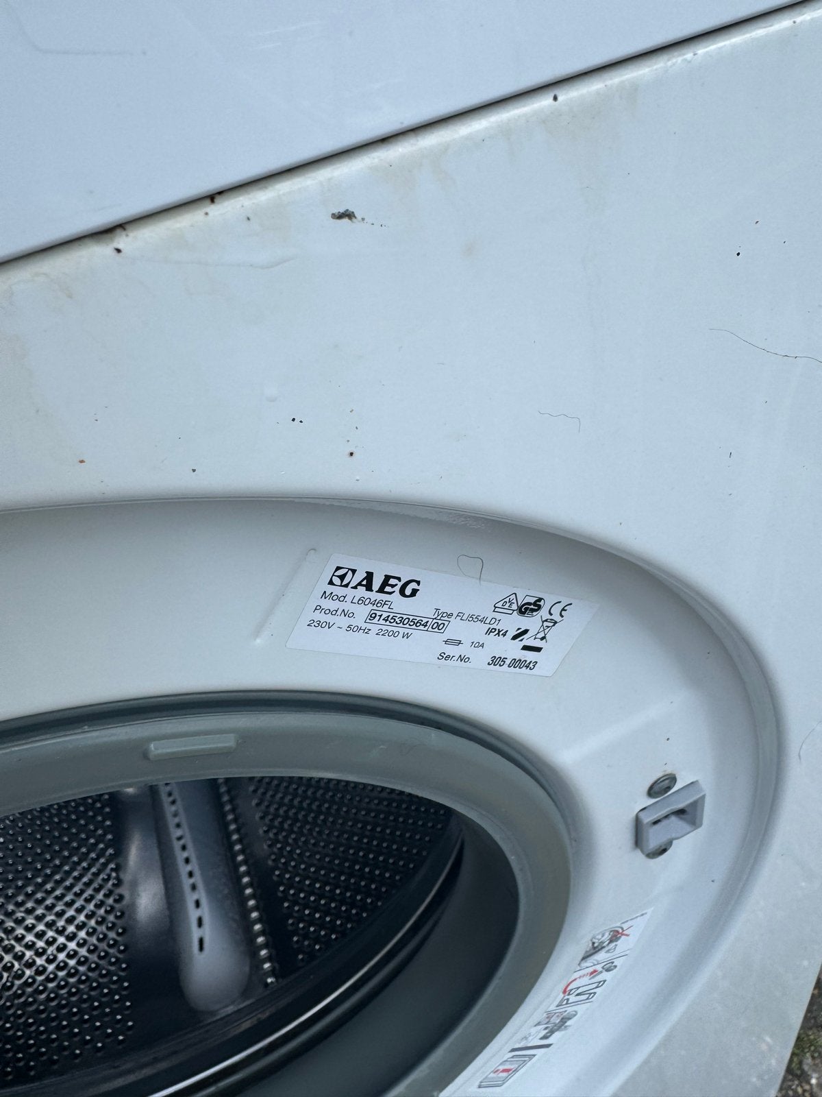 AEG L8046FL wasmachine - Gebruikt, Ophalen, Gebruikt, Voorlader, 85 tot 90 cm