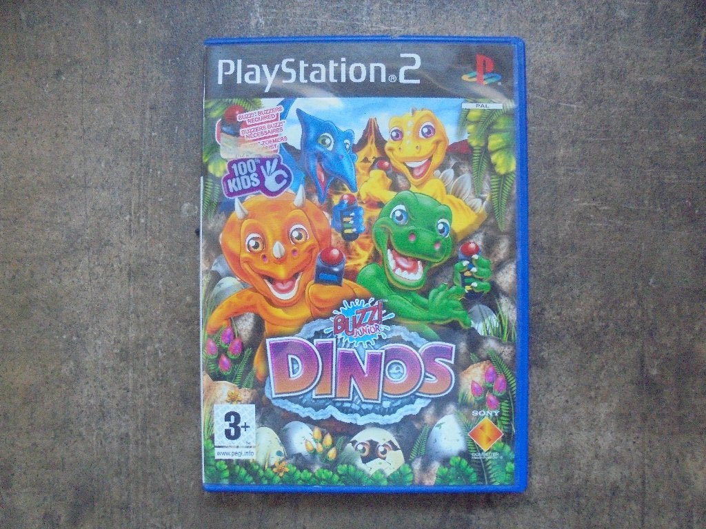 Buzz Junior Dinos voor PS2 (zie foto's), Puzzel en Educatief, Gebruikt, Ophalen of Verzenden, 3 spelers of meer