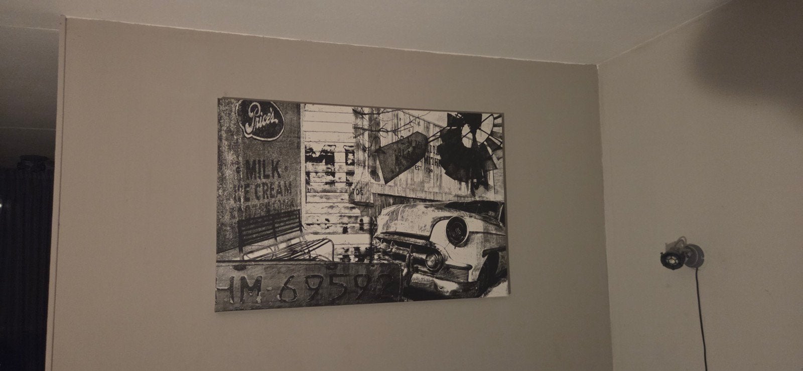 Groot Canvas Doek / schilderij – Vintage / industrieel, Verzamelen, Ophalen of Verzenden