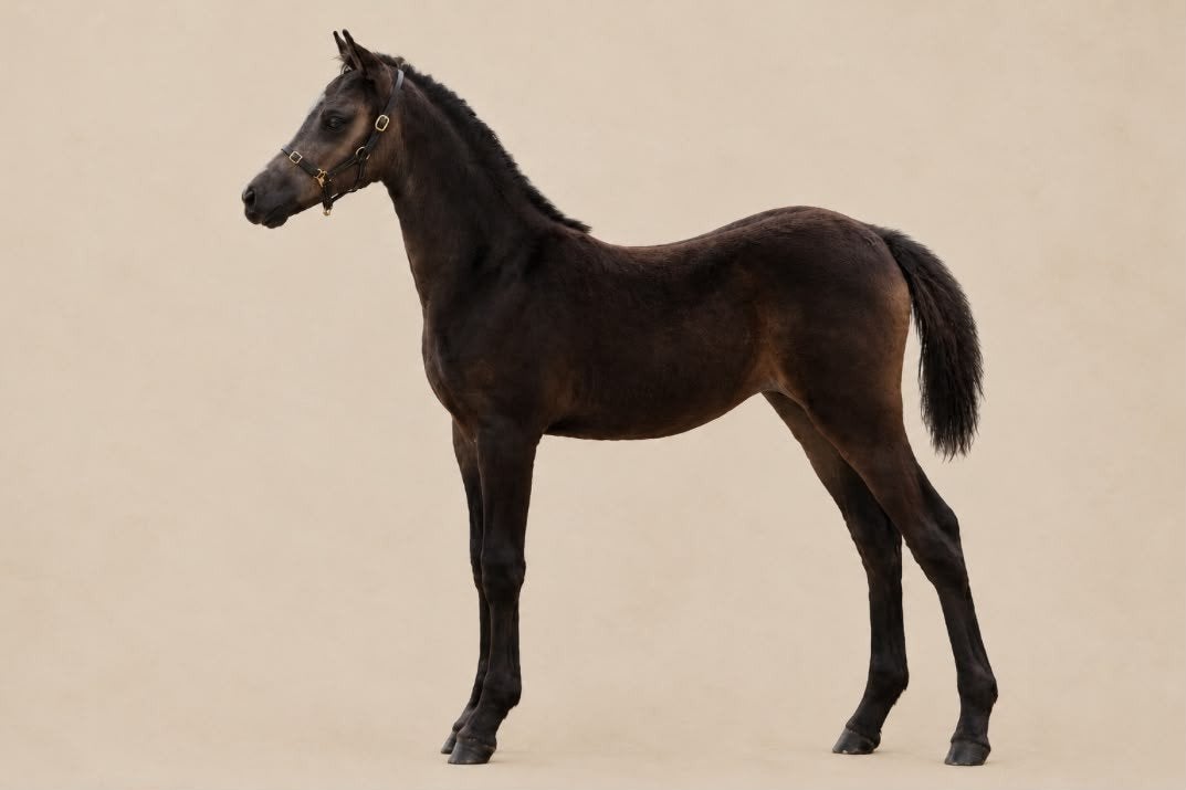 Zeer lief ,chique welsh b merrieveulen ., Merrie, C pony (1.27m tot 1.37m), Met stamboom, 0 tot 2 jaar