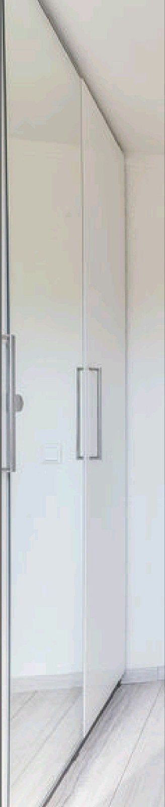 Set kastdeuren wit hoogglans + spiegel, Huis en Inrichting, Ophalen, 200 cm of meer, 50 tot 100 cm, 25 tot 50 cm