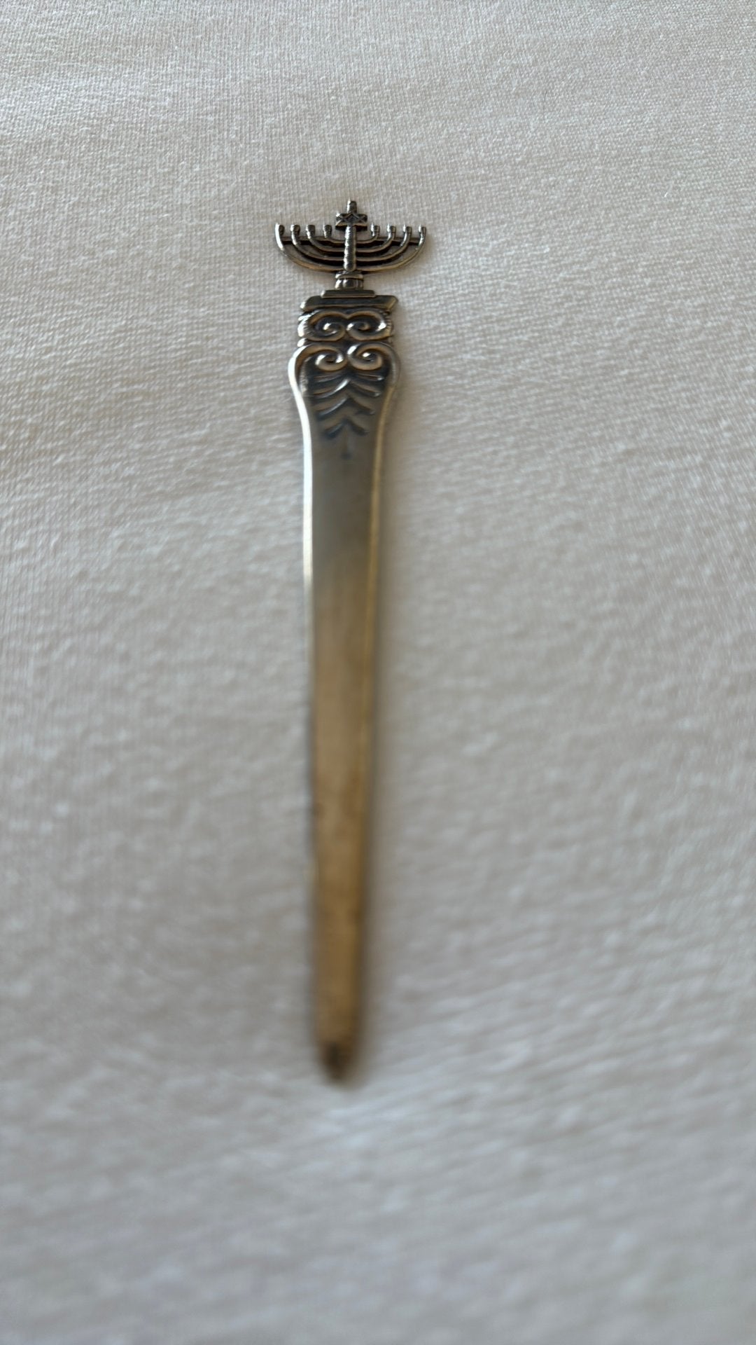 Menora David ster briefenopener zilver, Ophalen of Verzenden, Zilver