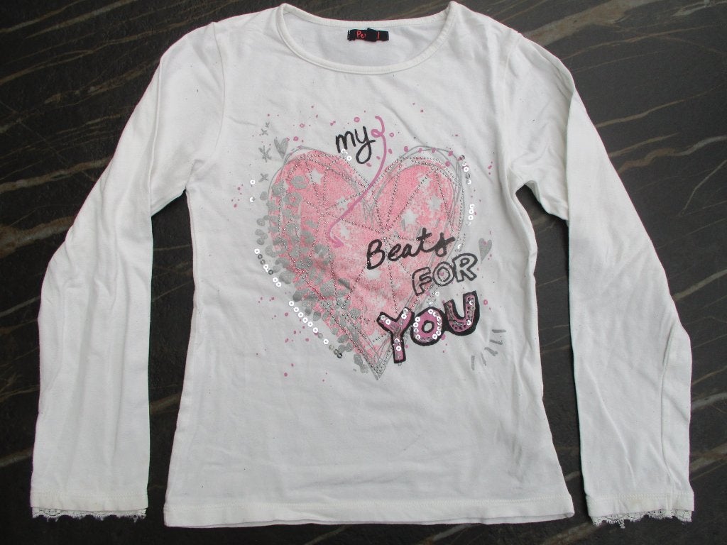 Persival ecru longsleeve maat 140 T-shirt lang mouw, Persival, Gebruikt, Meisje, Ophalen of Verzenden
