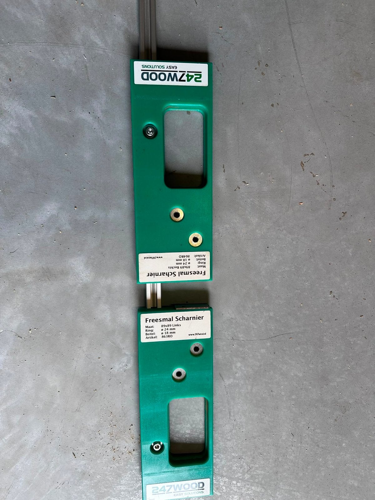 Freesmal set 4-delig voor bladscharnieren 8989 mm,, Ophalen, Zo goed als nieuw