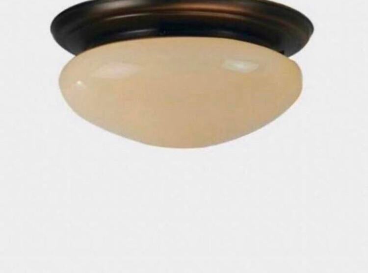 Art Deco planet plafondlamp | zacht geel | Ø30 cm, Ophalen of Verzenden, Zo goed als nieuw, Glas, Arr Deco