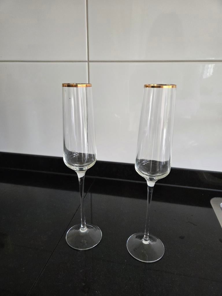 2 champagne glazen nieuw, Ophalen of Verzenden