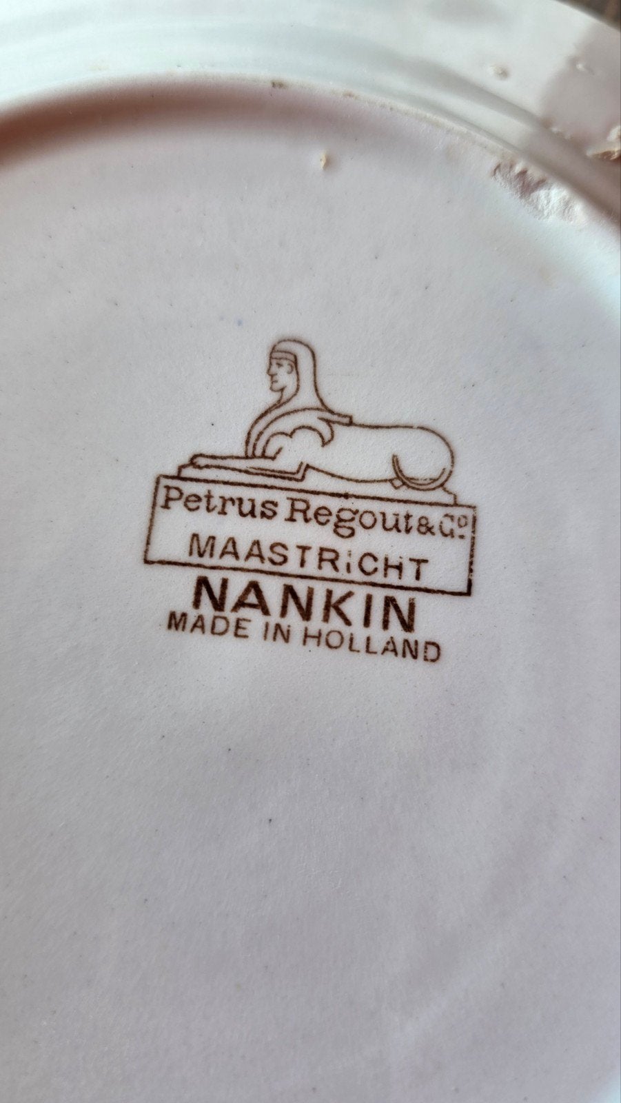 Antiek Petrus Regout Nankin bord - Made in Holland, Antiek en Kunst, Antiek | Servies los, Ophalen of Verzenden