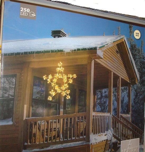 Kerstverlichting Kerstster 250 Led lampjes warm wit 60 cm, Diversen, Kerst, Ophalen, Nieuw