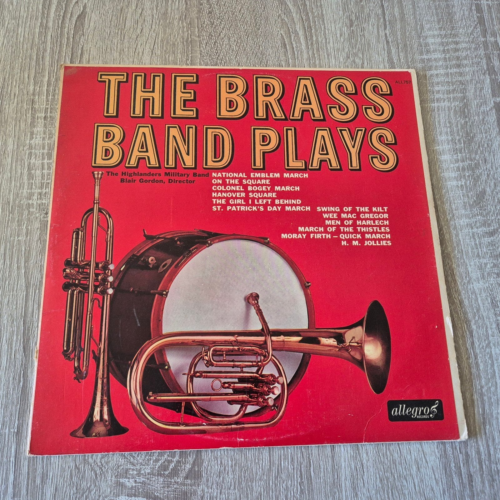 The Brass Band Plays LP - Vintage Koperblaasmuziek, Ophalen of Verzenden, Gebruikt, 12 inch, LP