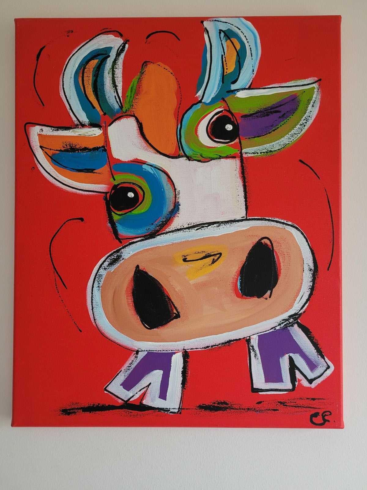 Canvas schilderij Deja Moo 50x40cm, Ophalen