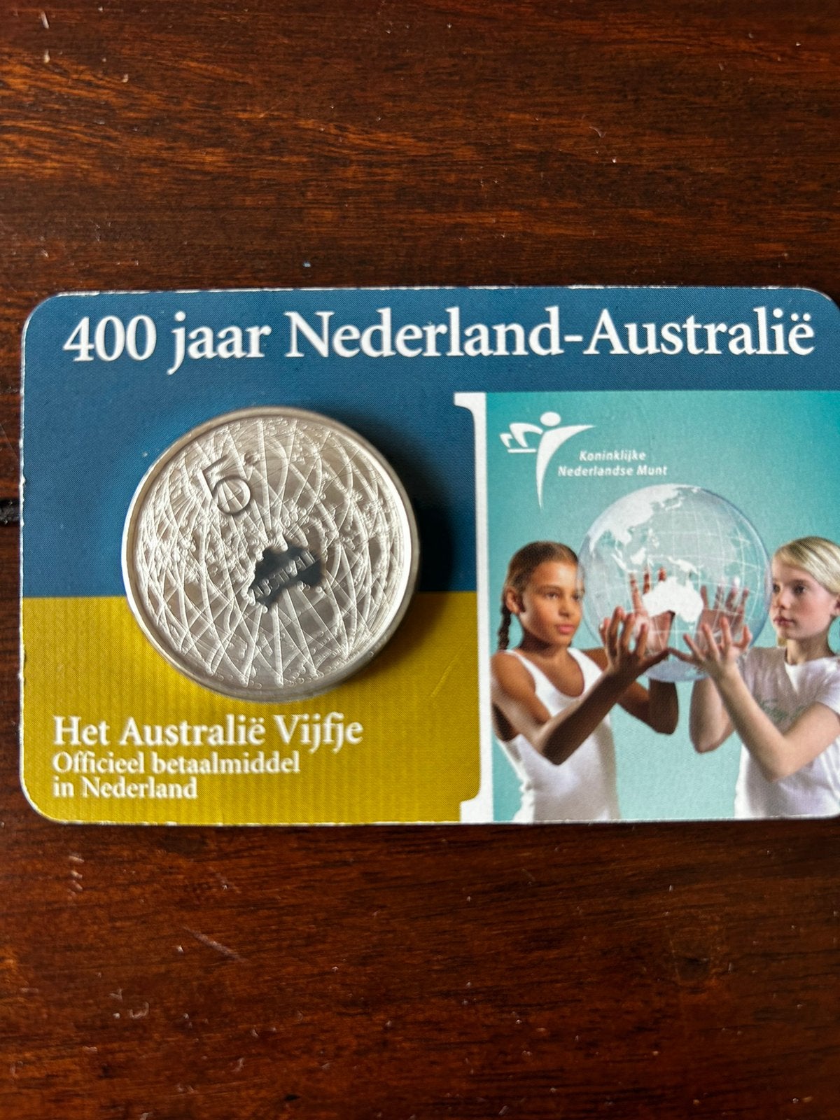 Zilveren Australië Vijfje 2006 in Originele Coincard, Postzegels en Munten, Munten | Nederland, Ophalen of Verzenden, Koningin Beatrix