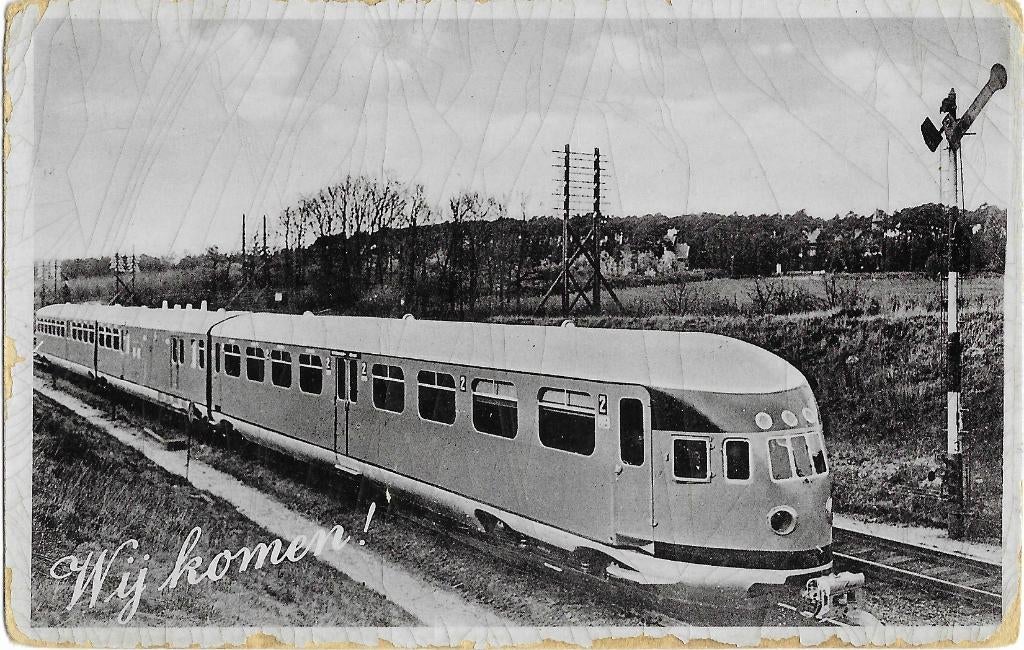 Trein, seinpaal, Wij komen!, Verzenden, 1940 tot 1960, Ongelopen, Utrecht