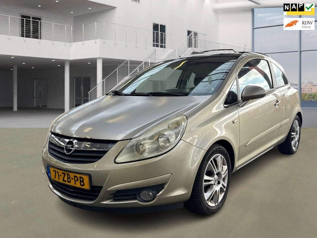 Opel Corsa 1.4-16V Cosmo/PANO/NAVI/FIETSENDRAGER IN KENTEKEN, Auto's, Opel, Voorwielaandrijving, Gebruikt, 4 cilinders, Beige