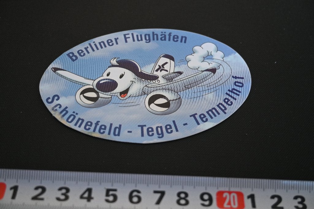 sticker Berliner Flighäfen Schönefeld Tegel Tempelhof *, Ophalen of Verzenden, Zo goed als nieuw