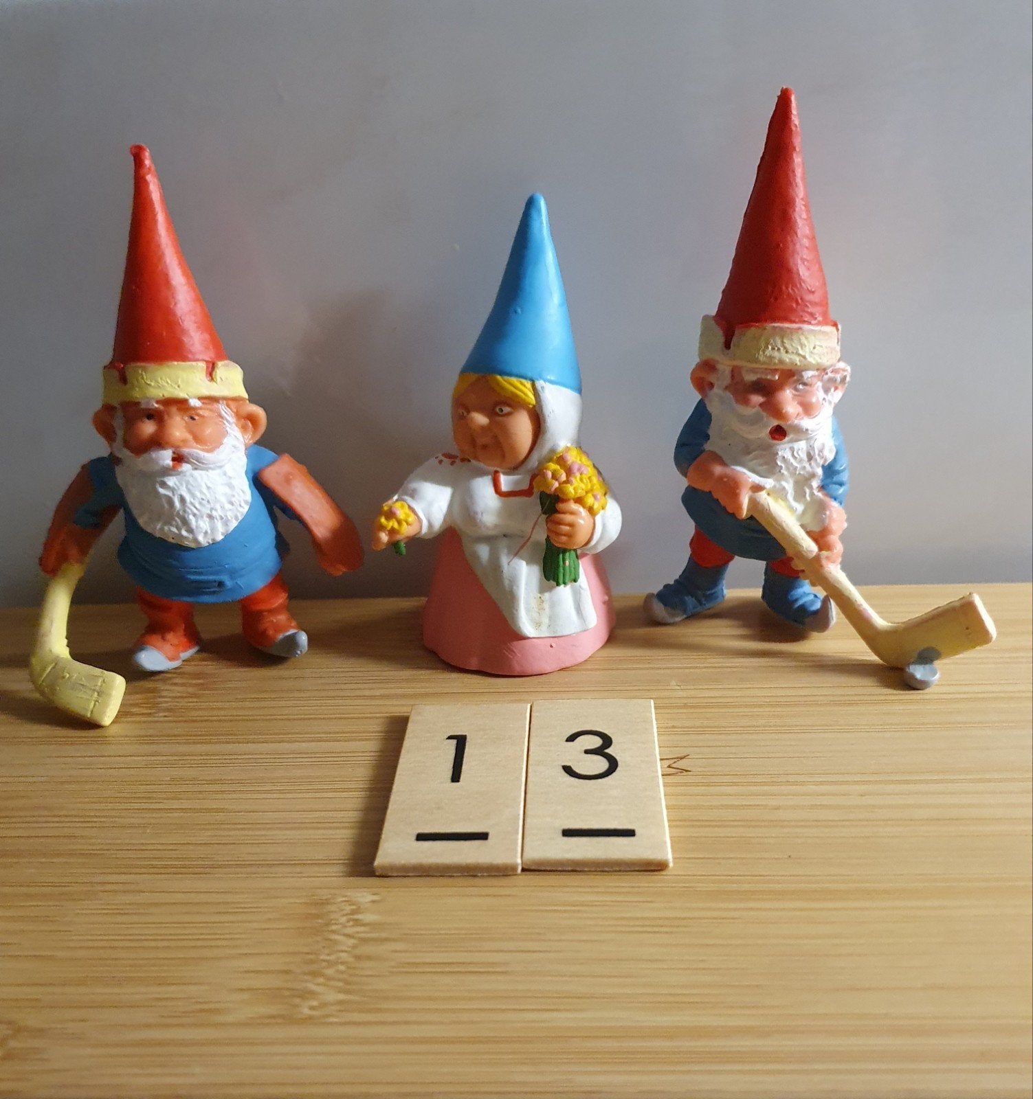 3 kabouters,  David en Lisa, Rien Poortvliet,  Herfst, Verzamelen, Ophalen of Verzenden, Zo goed als nieuw