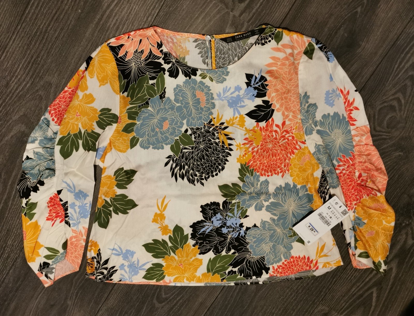 ZARA blouse met geplooide mouwen mt. M, Maat 38/40 (M), Overige kleuren, Verzenden, Zara