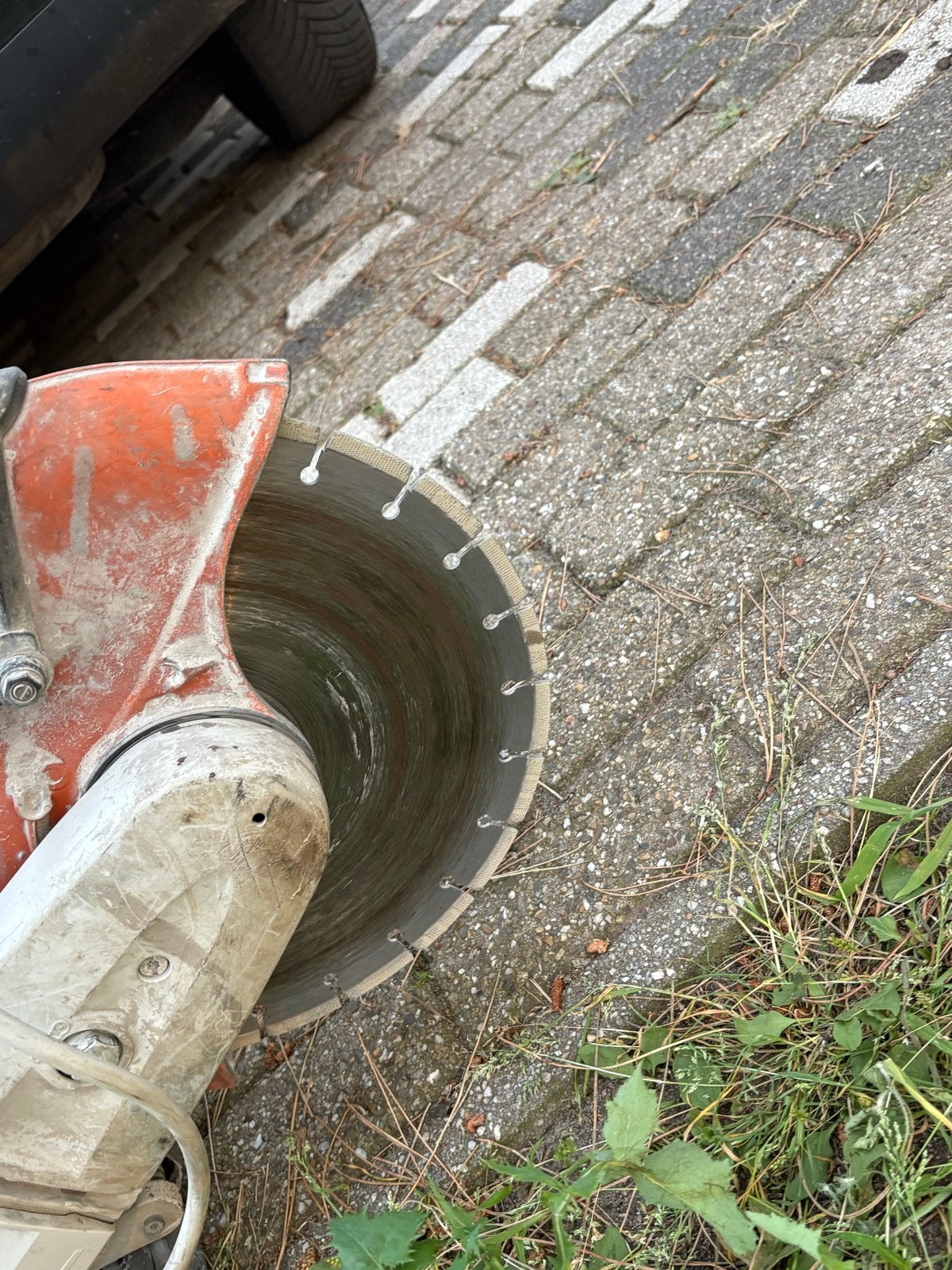 Stihl TS 420 doorslijper - 350 mm blad - Loopt op Aspen, Ophalen, Gebruikt, 70 mm of meer, Overige typen
