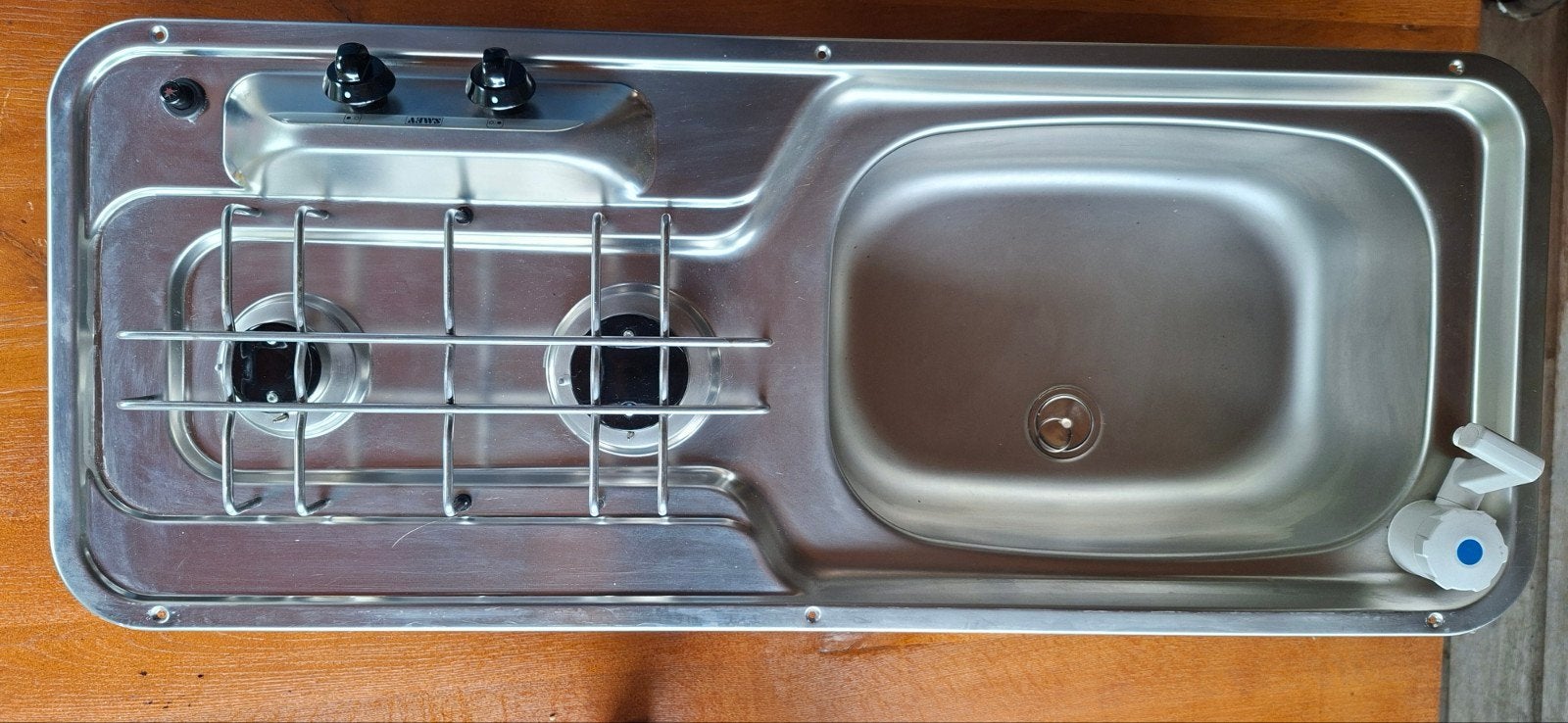 Smev kookplaat en spoelbak combinatie (inbouw), Caravans en Kamperen, Ophalen, Zo goed als nieuw