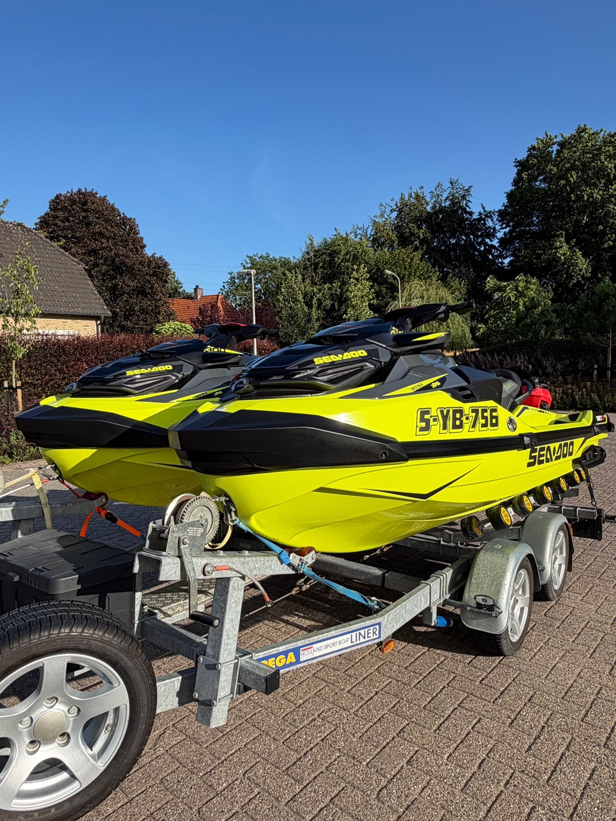 2 x seadoo rxt 300 incl PEGA Dubbele trailer, Ophalen, Zo goed als nieuw, Benzine, 200 pk of meer