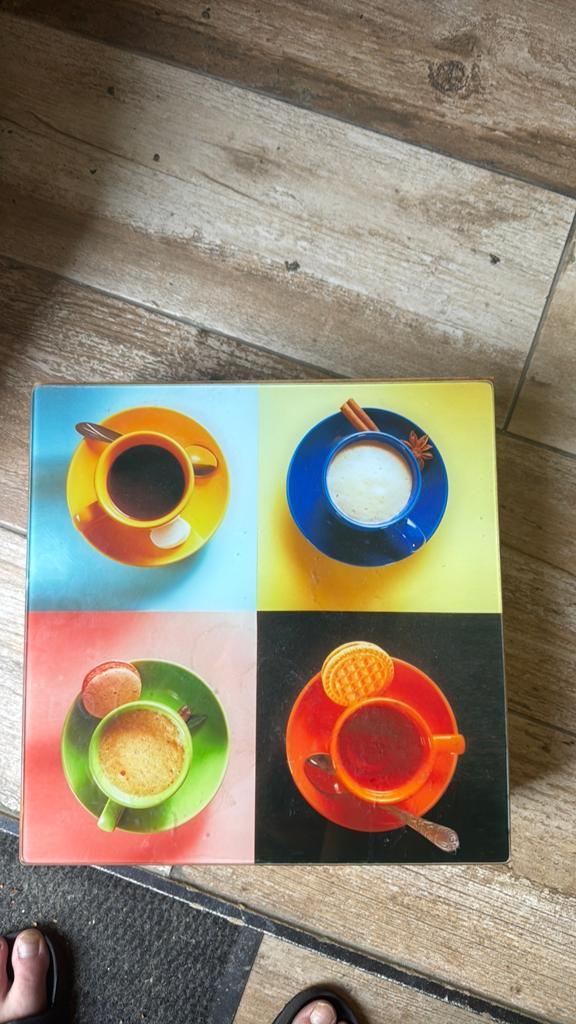 Koffie cups doos, Ophalen, Hout, Meerkleurig, Klassiek