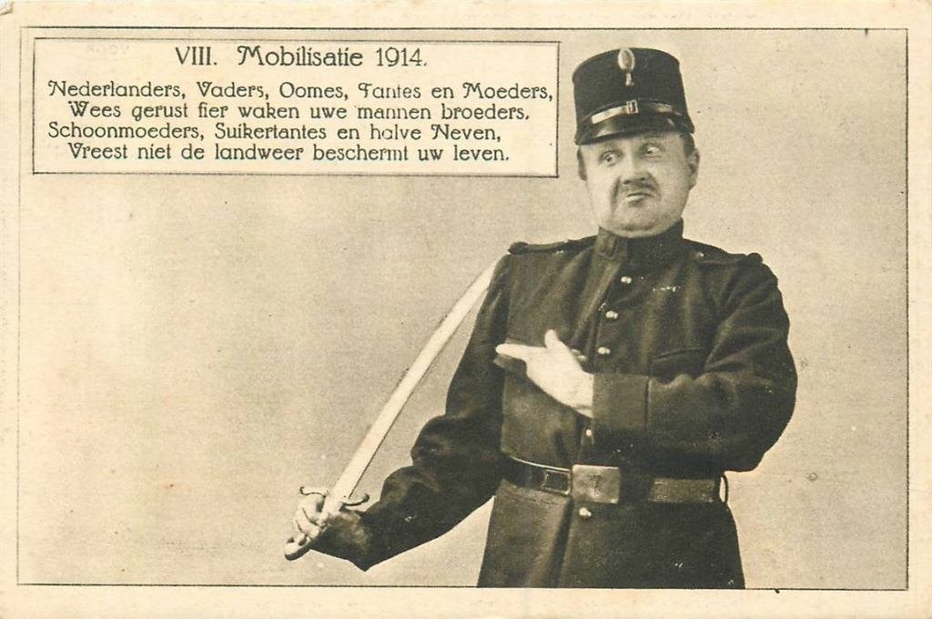 388-520-035 Mobilisatie 1914 Landweerrijmen, Verzenden, Voor 1920, Zuid-Holland
