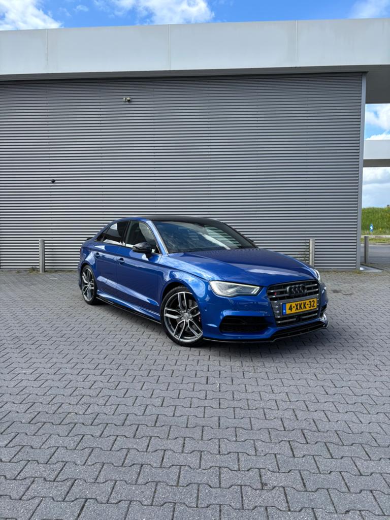 🇳🇱Audi S3 2.0 Tfsi 221KW 4-D Quattro 2014 Sepangblauw, Auto's, S3, Zwart, 4 cilinders, 1984 cc