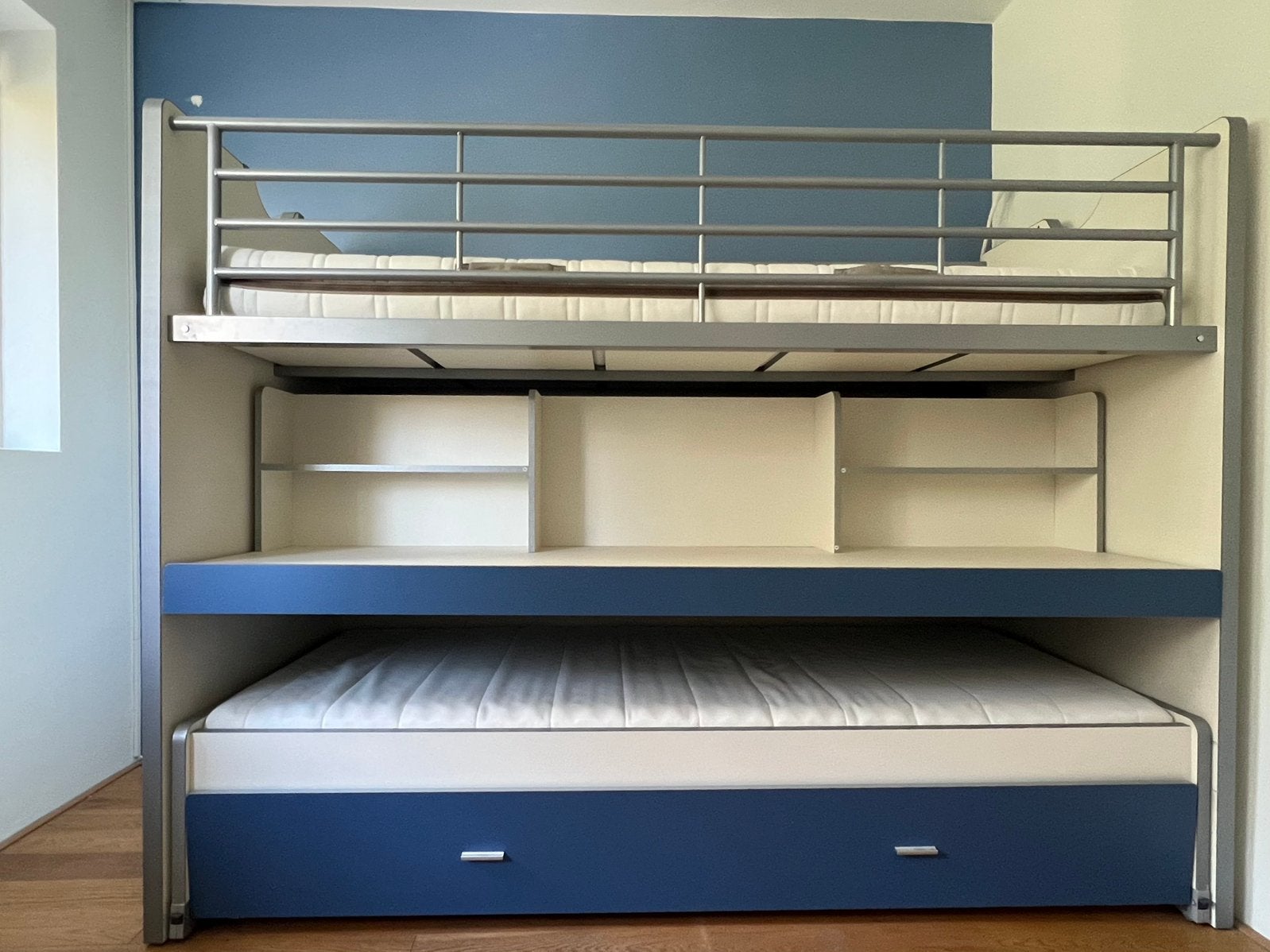 Bonny80 hoogslaper met uitschuifbaar bureau, logeerbed, lade, Ophalen, Gebruikt, Hoogslaper