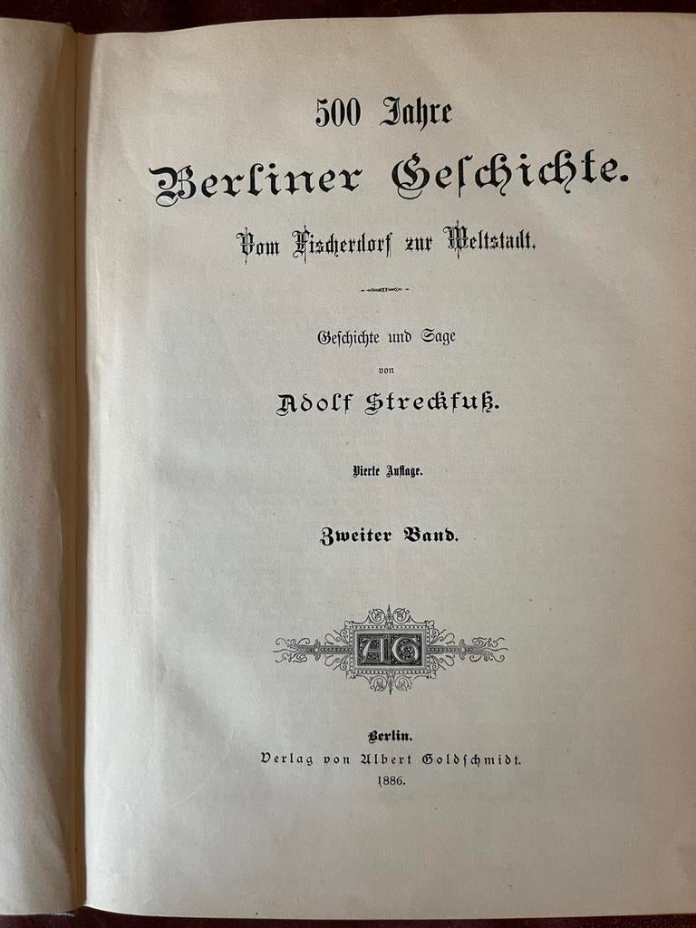 500 Jahre Berliner Geschichte - Adolf Streckfuss (1886), Ophalen, 19e eeuw, Gelezen