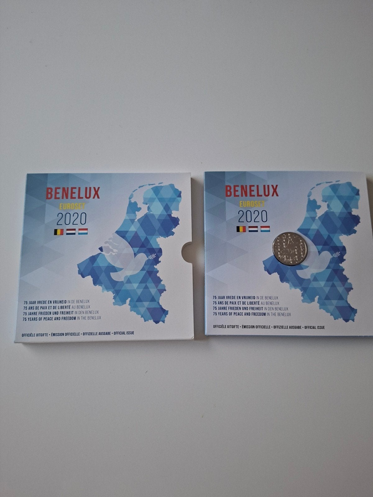 Benelux Euroset 2020 - 75 jaar Vrede en Vrijheid, Verzenden, België, Overige waardes, Setje