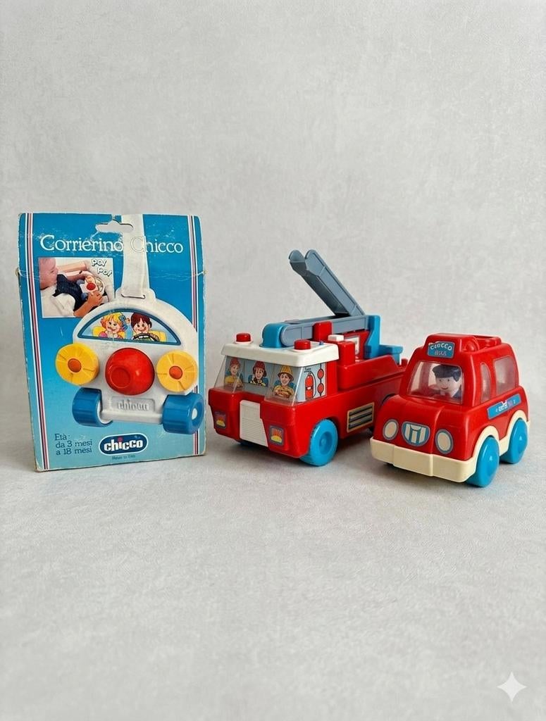 Vintage Chicco Set (Jaren '80)  Brandweer, Bus & Corrierino, Ophalen of Verzenden