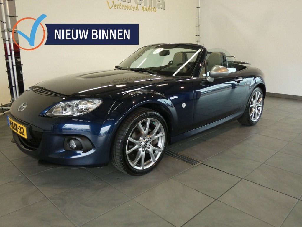 Mazda MX-5 Roadster 1.8 Silver Edition NL Auto dealer onderh, 4 cilinders, Cabriolet, Blauw, Bedrijf