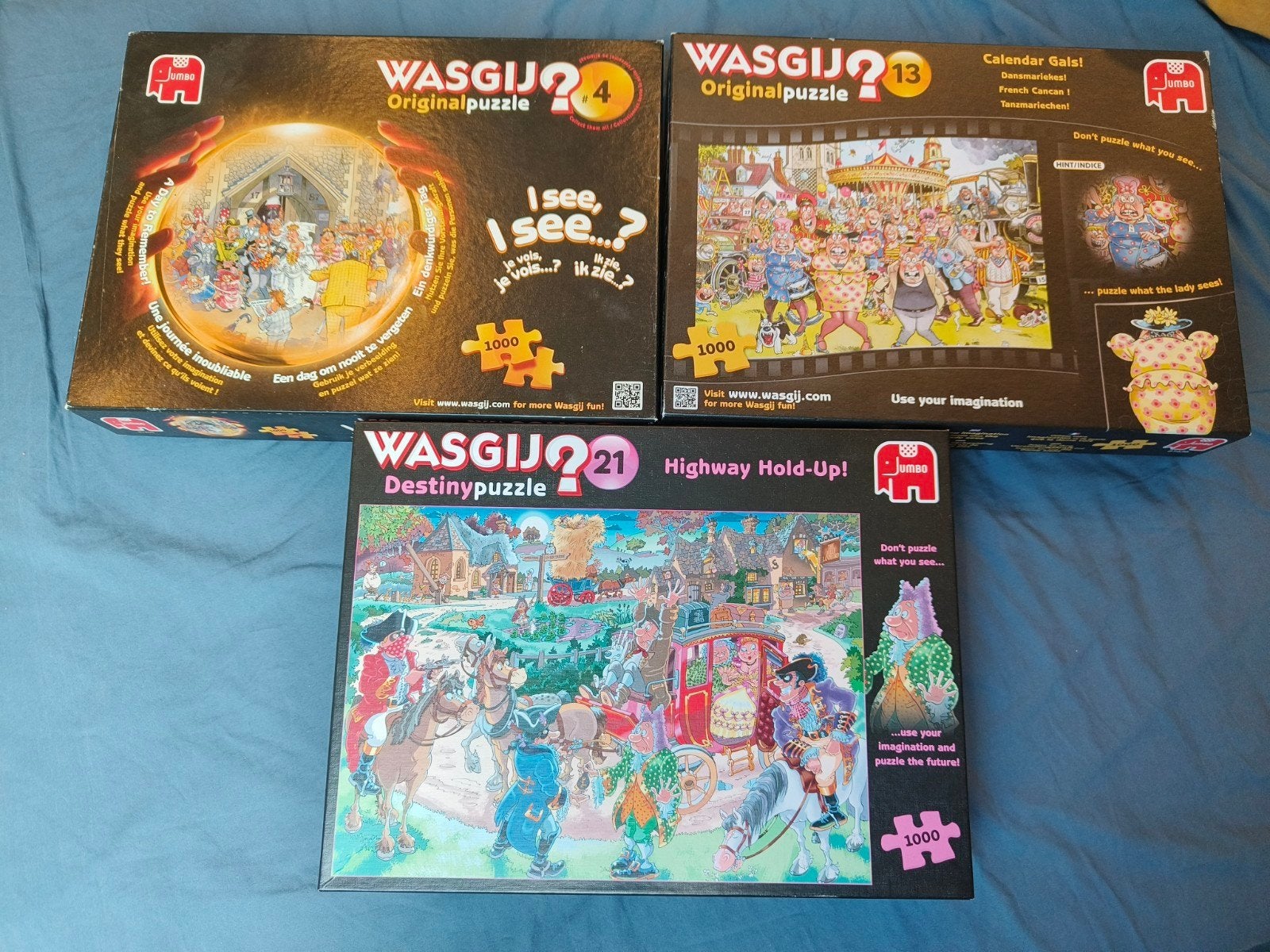 3 wasgij? puzzels, Ophalen of Verzenden, 500 t/m 1500 stukjes, Zo goed als nieuw, Legpuzzel