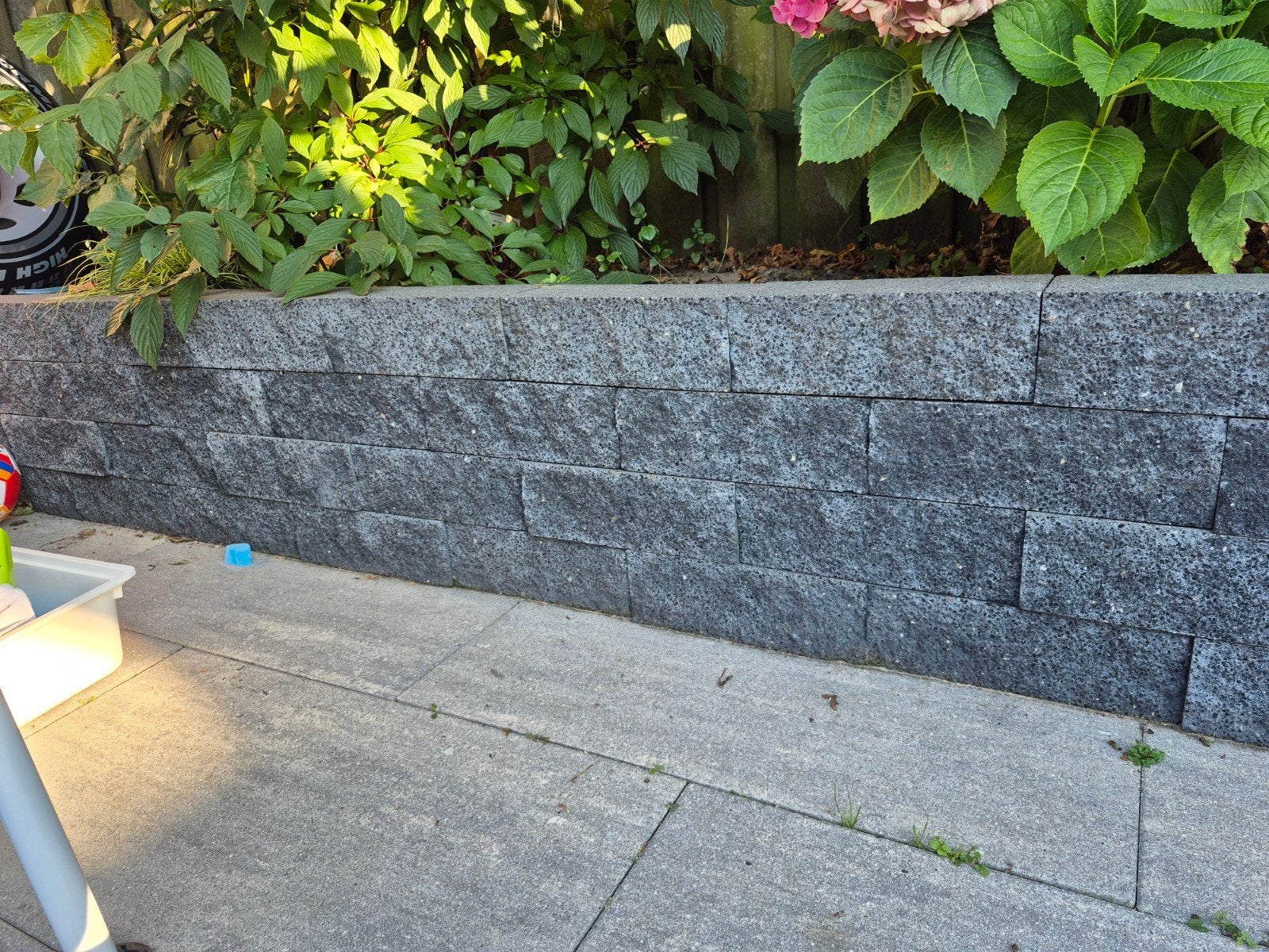 116 stapelblokken voor bloembak, 32x13x11 cm, antraciet, Ophalen, Overige materialen, Gebruikt, Overige typen