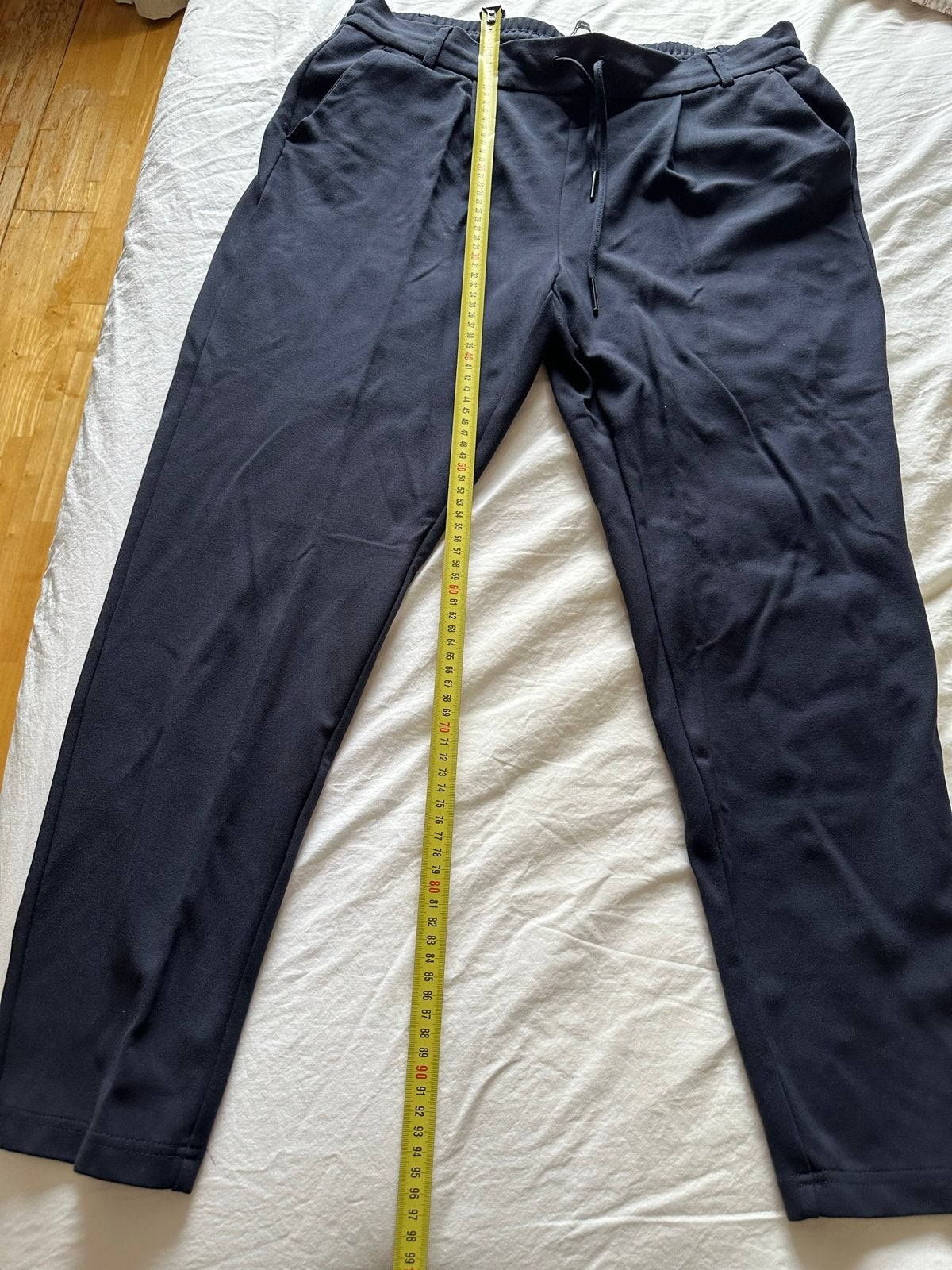 Broek van travelstof, Blauw, Maat 42/44 (L), Ophalen of Verzenden, Zo goed als nieuw