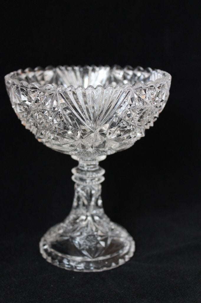 Antieke Brockwitz glazen schaal/tazza c 1920-1930, Antiek en Kunst, Antiek | Glas en Kristal, Ophalen