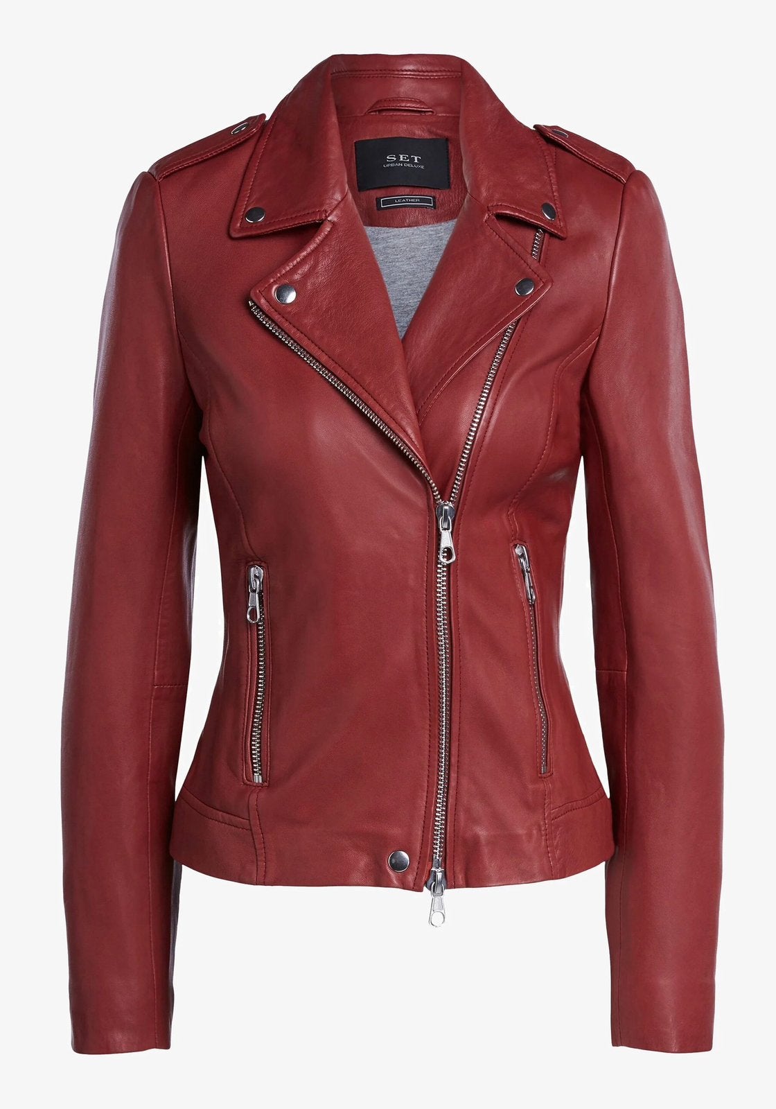 Set fashion Tyler Leren jack jas bikerjack leer NIEUW mt 36, Ophalen of Verzenden, Nieuw, Maat 36 (S), Jasje